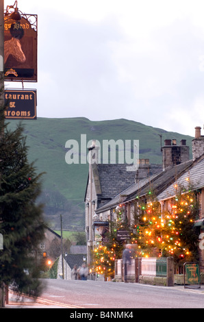 Il Castleton le luci di Natale nel Derbyshire Inghilterra Foto ...