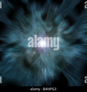 Un abstract sfondo che appare come un high tech tunnel o un vortice di qualche sorta Foto Stock