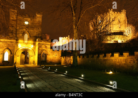 Città di Durham, Inghilterra. Il castello di Durham è la fondazione collegio (University College) per Durham University. Foto Stock