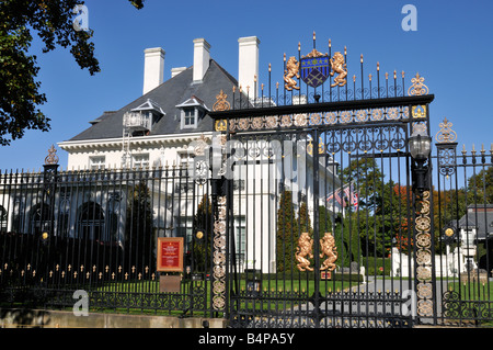 [Storico Vernon Court Mansion] su 'Bellevue Avenue' 'Newport Rhode Island' home del "Museo Nazionale di illustrazione' Foto Stock