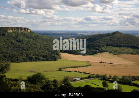 Roulston cicatrice e cappa Hill da Sutton Bank Foto Stock