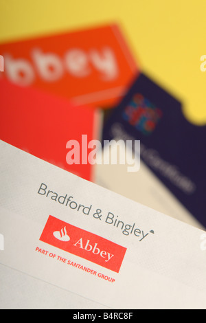 Abbey bank e di Bradford e Bingley le società di servizi finanziari uniti uniti insieme di proprietà di banca Santander in ottobre 2008 Foto Stock