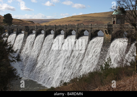 CRAIG GOCH DAM ACQUA DEPOSITO ELAN VALLEY GALLES Foto Stock