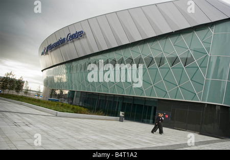 BT Convention Center in Liverpool Pier Head waterfront.pop Foto Stock