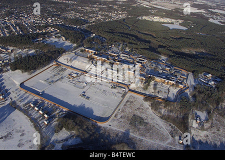 Meteo neve Dec 2000 Antenna scene di neve su BROADMORE ospedale mentale Foto Stock