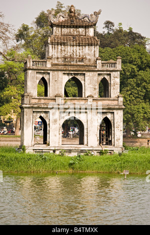 Torre di tartaruga Hoam Kiem Lake Hanoi Vietnam Foto Stock