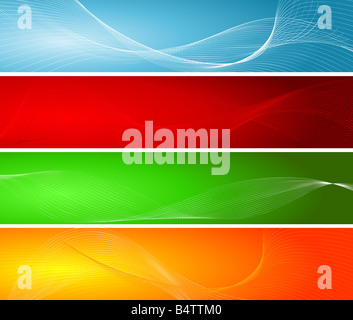 Vivacemente colorato funky sfondi wave Foto Stock