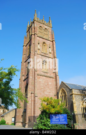 St.James Church Tower, St James Street, Taunton, Somerset, Inghilterra, Regno Unito Foto Stock