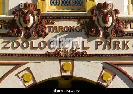 Porta del Taronga Zoo SYDNEY New South Wales AUSTRALIA Foto Stock