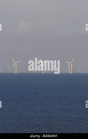 Le turbine eoliche OFF SHORE GALLES DEL NORD Foto Stock