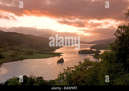 Queens vista Loch Tummel Perthshire Tayside Regione Scozia UK Foto Stock