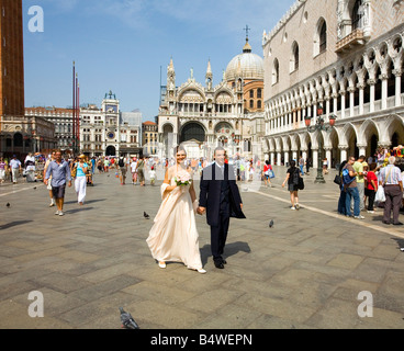 Sposarsi a Venezia Italia Foto Stock