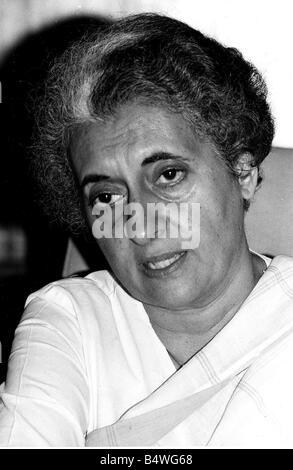 La signora Indira Gandhi Primo Ministro dell'India Foto Stock