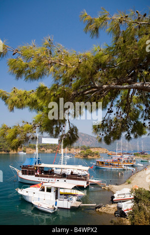 Vista del 12 isole, mentre su una barca da excusion Dalyan Turchia Foto Stock