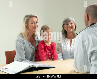 Consulenza Familiare medico Foto Stock