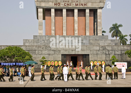 Mausoleo di Ho Chi Minh Hanoi Vietnam del nord Foto Stock