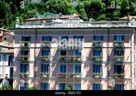 Hotel Metropole nella graziosa cittadina di Bellagio sul Lago di Como in Lombardia, Italia settentrionale, Europa Foto Stock