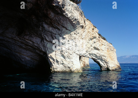 Grotte blu, Capo Skinari, Zante Foto Stock