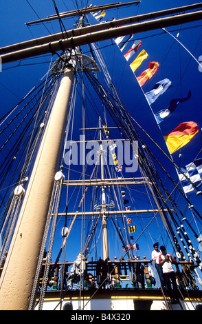 Piazza-truccate Balclutha (c.1886) a San Francisco Maritime National Historical Park Foto Stock