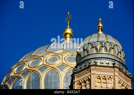 Esterno della sinagoga ebraica sulla Oranienburger Strasse Berlino Germania 2008 Foto Stock