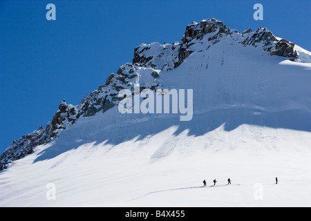 Stagliano ski tourer sulla montagna Foto Stock