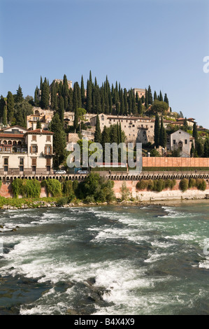 Il fiume Adige, Verona, Italia Foto Stock