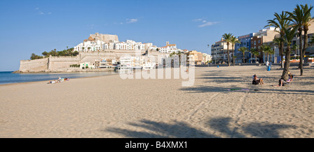 Peníscola Peñíscola Valenciana Costa del Azahar Alzahar levante Spagna Foto Stock