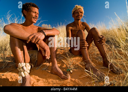 I Boscimani, Andriesvale, deserto Kalahari, Capo Nord, Sud Africa Foto Stock