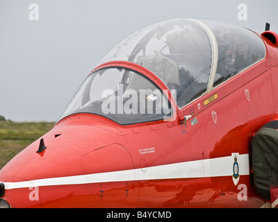 Il Malta International Airshow RAF - frecce rosse Aerobatic Team Harrier sul display Foto Stock