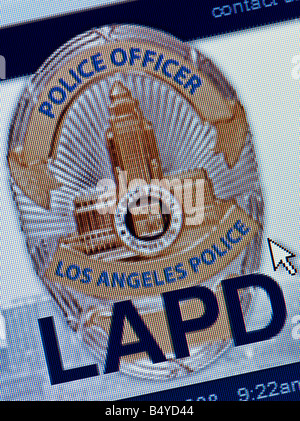 Macro screenshot del sito web LAPD solo uso editoriale Foto Stock