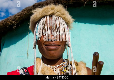 Sangoma celebrazione, Xhosa, Transkei, Capo orientale, Sud Africa Foto Stock