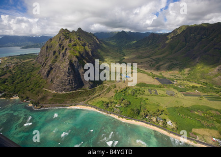 Sopravento Kaaawa Oahu Hawaii Foto Stock