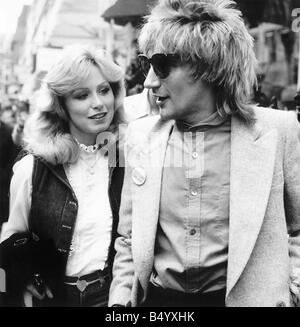 Cantante e cantautore Rod Stewart con Marcy Hanson Foto Stock