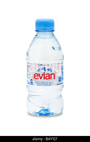 Evian acqua minerale naturale dalle Alpi francesi Foto Stock