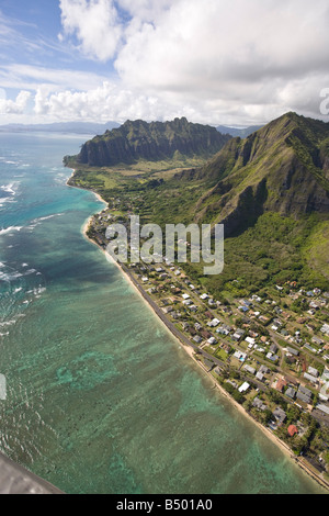 Sopravento Kaaawa Oahu Hawaii Foto Stock