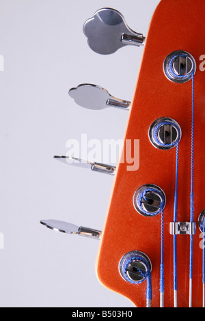 Bassguitar arancione Foto Stock