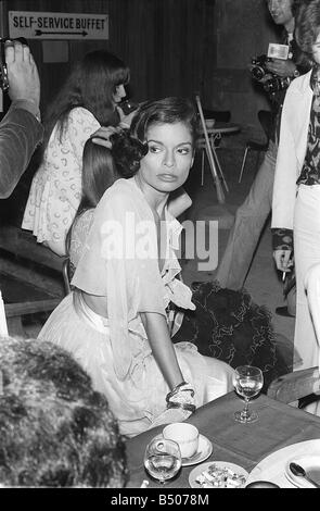 Rolling Stones Bianca Jagger moglie di Mick Jagger a Blenheim Palace 1973 Foto Stock