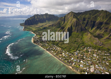 Sopravento Kaaawa Oahu Hawaii Foto Stock