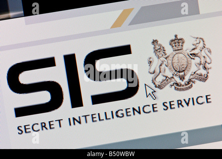 Macro screenshot del Secret Intelligence Service MI6 website solo uso editoriale Foto Stock