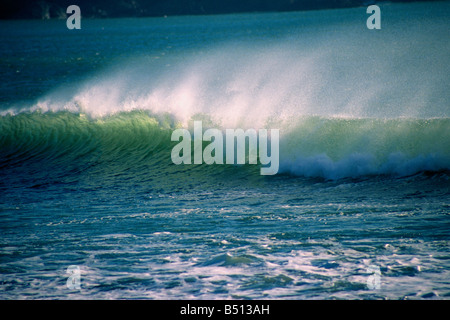 Onde che si infrangono sulla riva presso la California beach Foto Stock