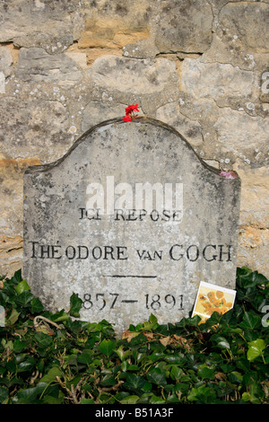Teodoro la tomba di Van Gogh a Auvers sur Oise Foto Stock