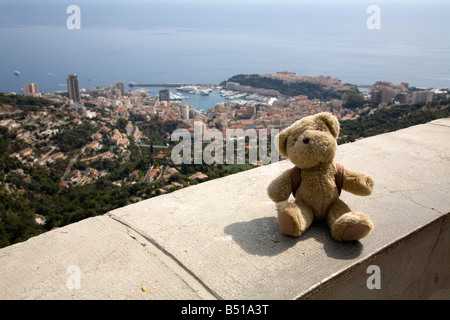 Il Principato di Monaco da Le Trophie Des Alpi La Turbie Francia Meridionale Sett 2008 Foto Stock