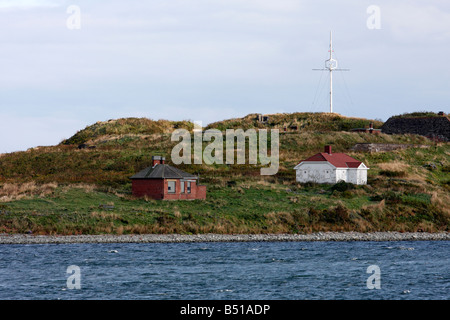 Edifici su Georges isola nel porto di Halifax, Nova Scotia, Canada Foto Stock