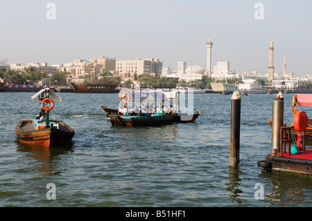 Abras sul Dubai Creek di Dubai, Emirati Arabi Uniti Foto Stock