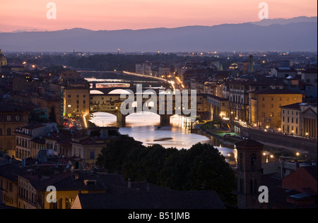 Ponte Vecchio, Firenze, Toscana, Italia Foto Stock