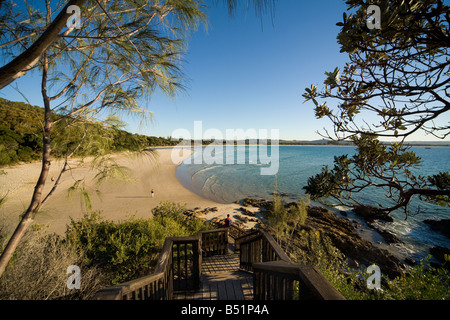 Byron Bay Beach. Vista dal Pass; Clarkes Beach, Byron Bay, NSW, Australia. Foto Stock
