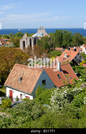 Città storica di Visby del Gotland in Svezia Foto Stock