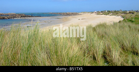 Ampia fascia costiera nella Finisterre in Bretagna in Francia Foto Stock