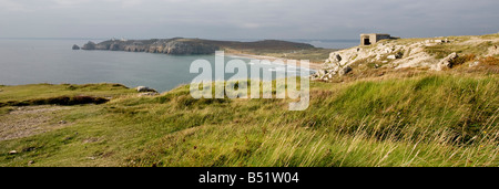 Ampia fascia costiera nella Finisterre in Bretagna in Francia Foto Stock