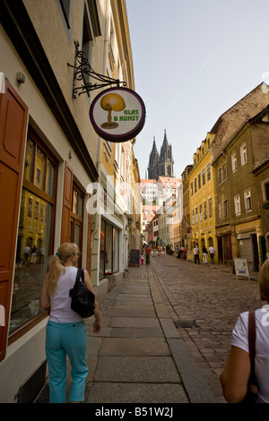 La vecchia città di Meissen in Germania Foto Stock